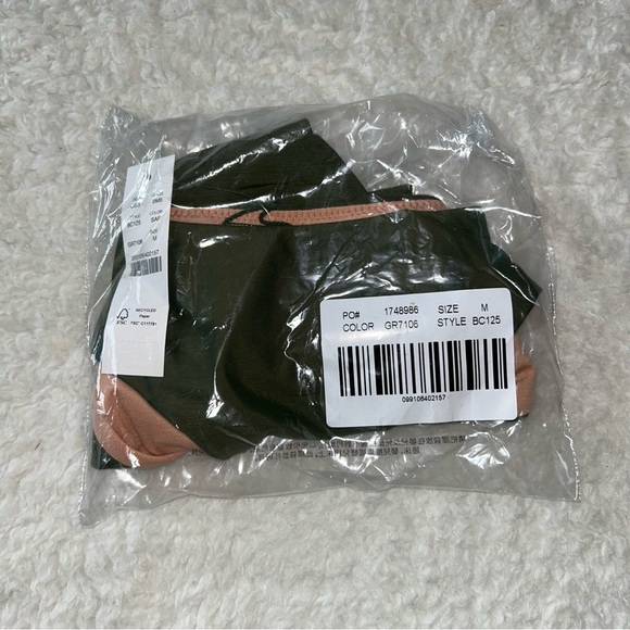 J. Crew Curved Waist Cheeky Bikini Bottom Safari Green Size Medium NWT - Picture 6 of 6